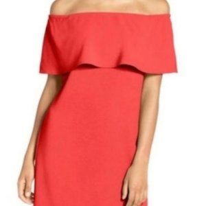 Charles Henry Off the Shoulder Dress in Coral